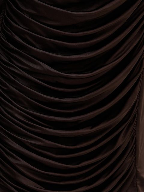 Rotate sukienka kolor brązowy maxi dopasowana 1149652910