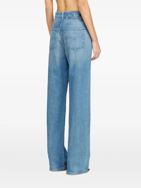 Diesel 1971 D-Sent-S1 micro stones-embroidered jeans - Blue