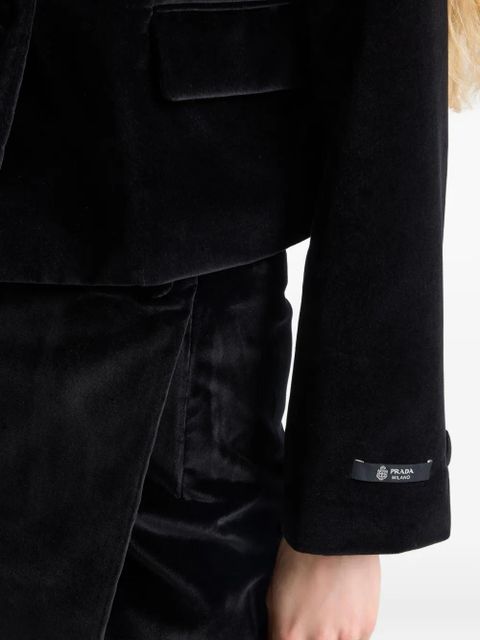 Prada flap-pocket detachable-collar jacket - Black