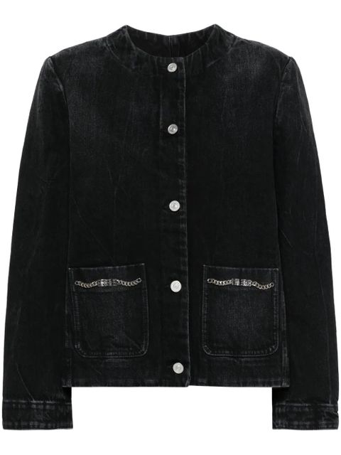 Givenchy chain-detailing denim jacket - Black - zdjęcie produktu nr 1