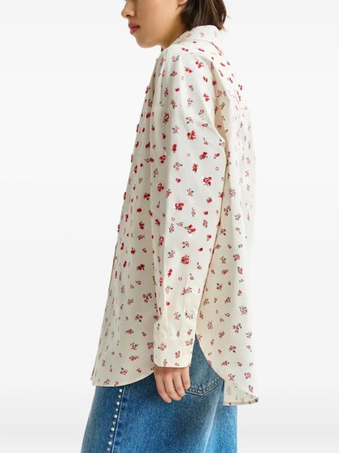 Essentiel Antwerp cotton floral shirt - White