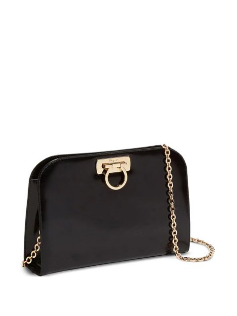 Ferragamo Diana leather clutch - Black - zdjęcie produktu nr 2