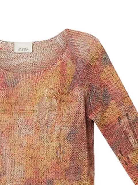 ISABEL MARANT open-knit mini dress - Orange - zdjęcie produktu nr 2