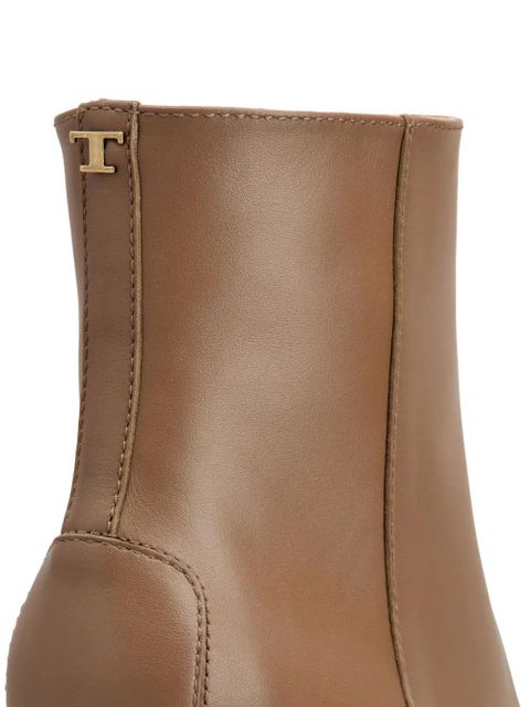 Tod's 70mm leather ankle boots - Brown