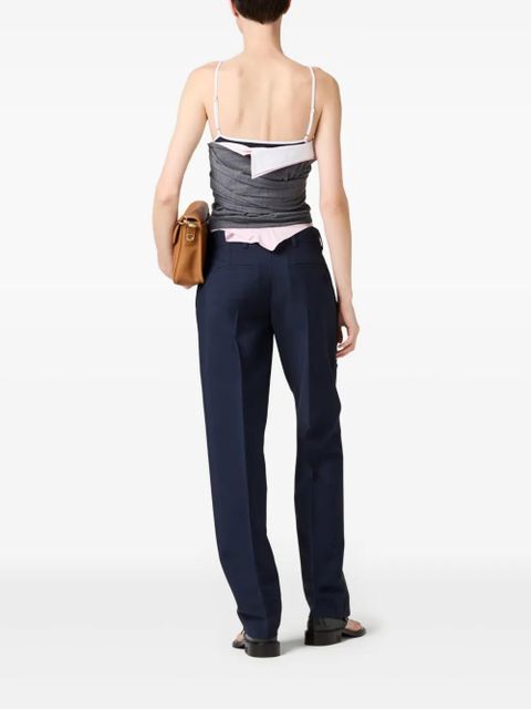 Miu Miu boat-neck top - Grey