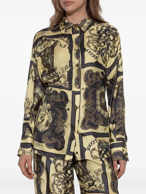 GANNI printed silk shirt - Yellow