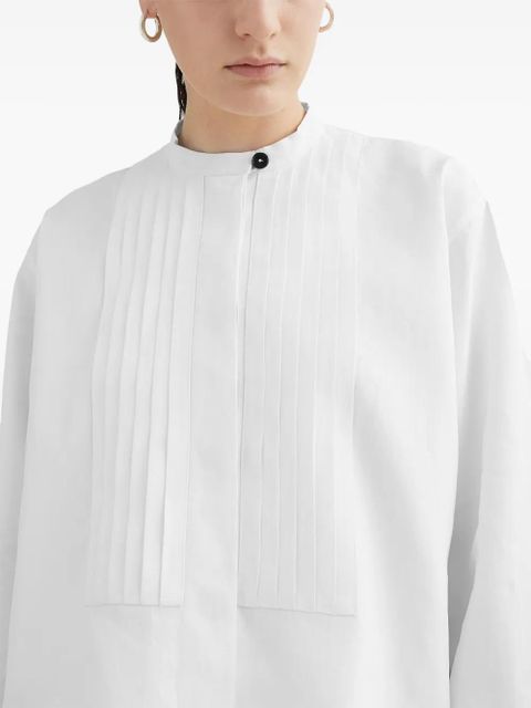 Jil Sander pleated long-sleeves shirt - White