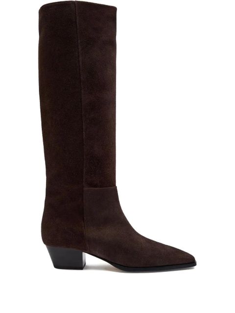 Aeyde 40mm Medea suede pointed-toe boots - Brown - zdjęcie produktu nr 1