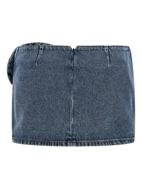 Magda Butrym draped floral mini skirt - Blue