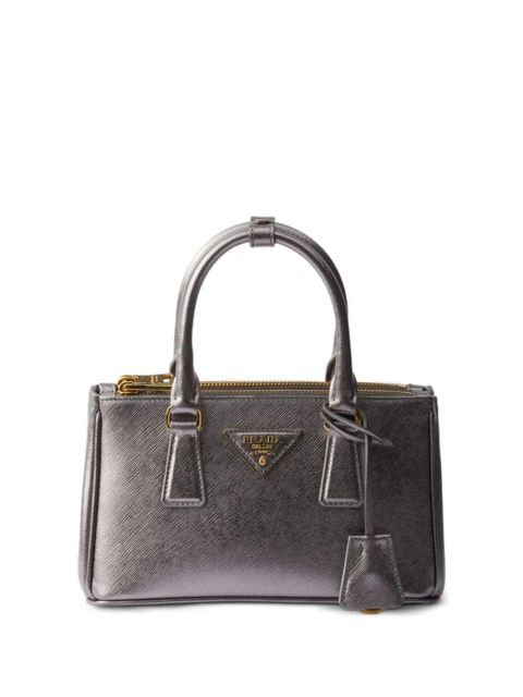 Prada mini Galleria leather tote bag - Grey - zdjęcie produktu nr 1