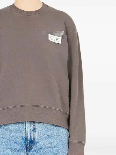 MM6 Maison Margiela logo-patch sweatshirt - Grey
