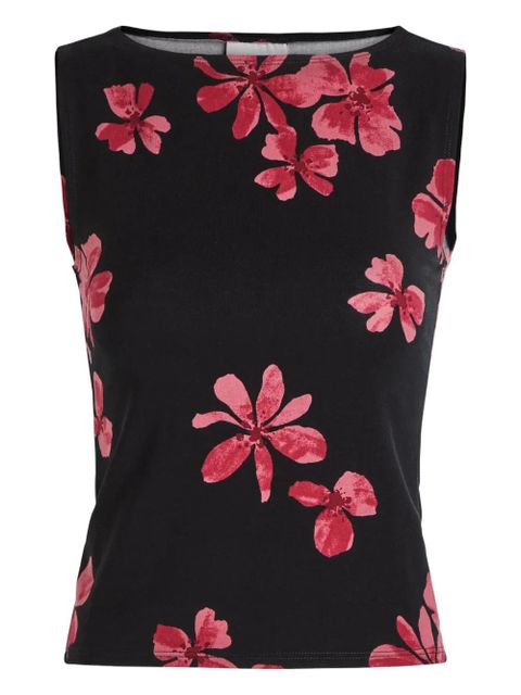 Reformation floral-pattern sleeveless tank top - Black - zdjęcie produktu nr 2