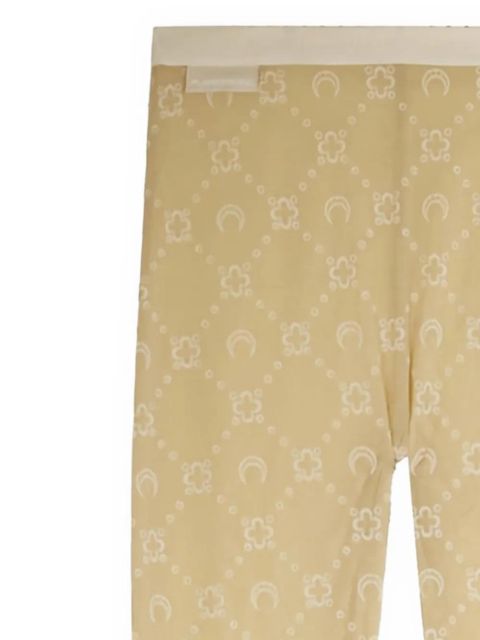 Marine Serre Moonogram-pattern mesh tights - Neutrals - zdjęcie produktu nr 2