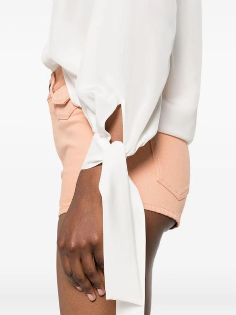 Max Mara tied-cuff blouse - Neutrals