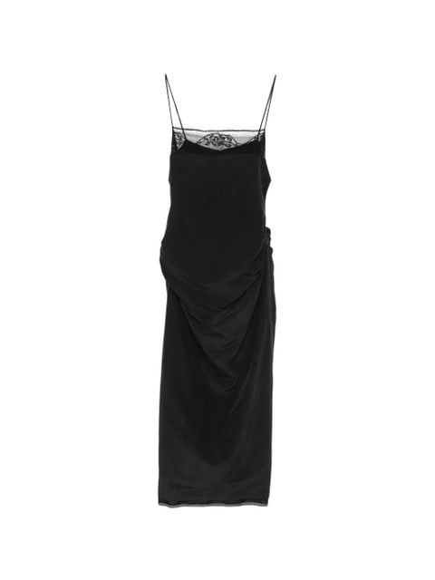 Magda Butrym lace-trim midi dress - Black - zdjęcie produktu nr 1