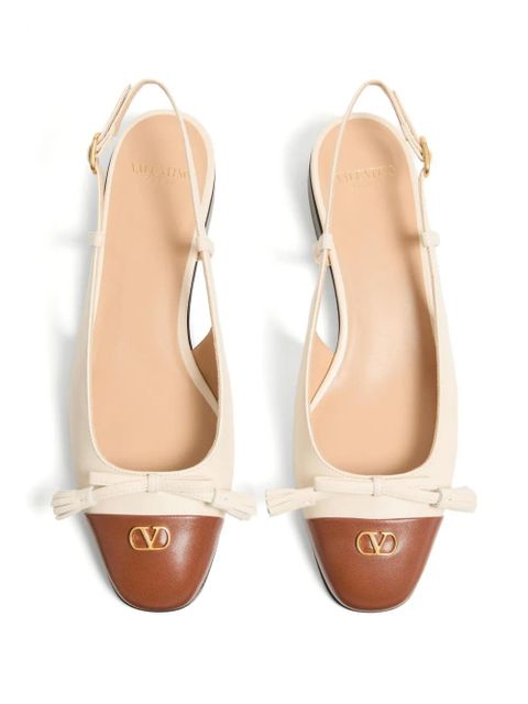 Valentino Garavani 25mm Valet du Roi slingback ballet flats - Neutrals