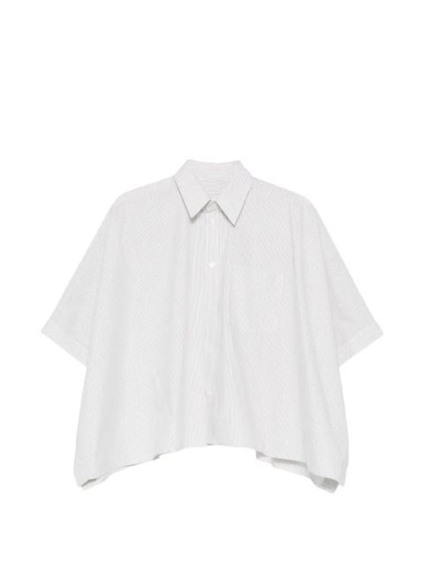 MM6 Maison Margiela striped-pattern boxy-fit shirt - White - zdjęcie produktu nr 1