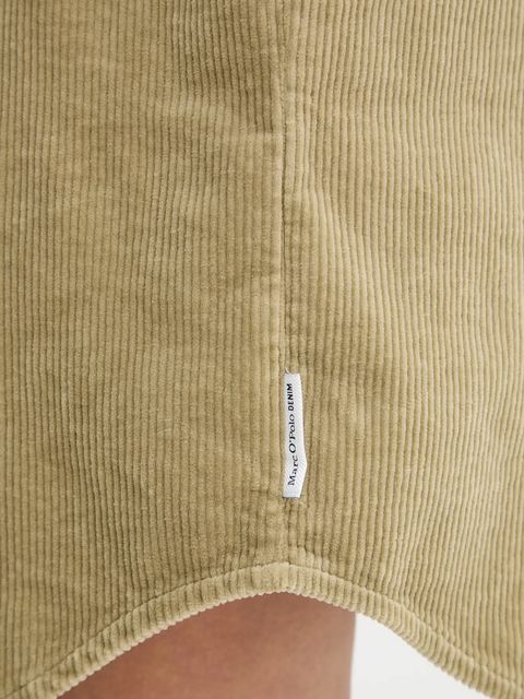 Marc O'Polo sukienka sztruksowa kolor zielony mini prosta 5000007111