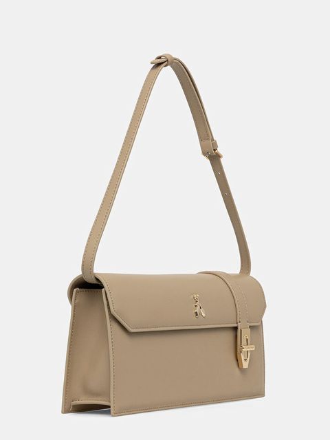 Patrizia Pepe torebka skórzana kolor beżowy 8B0327 L061 - zdjęcie produktu nr 2