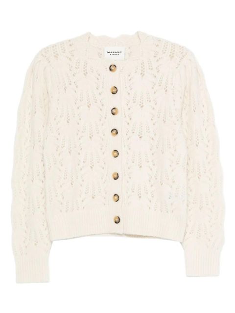 MARANT ÉTOILE button-front open-knit cardigan - Neutrals - zdjęcie produktu nr 1