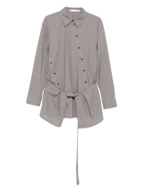 Christopher Esber striped belted shirt - Green - zdjęcie produktu nr 1