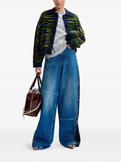 Essentiel Antwerp two-tone long-sleeve cardigan - Blue - zdjęcie produktu nr 2