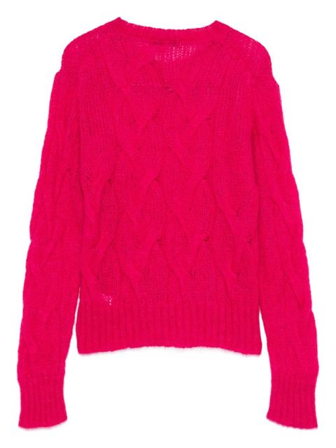 Gimaguas cable-knit crew-neck sweater - Red