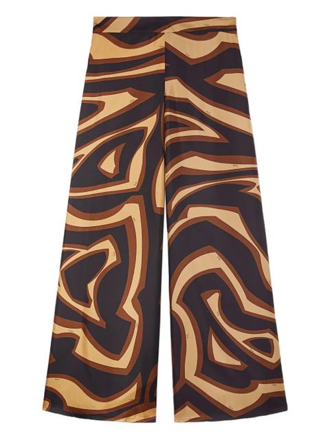 PUCCI abstract-pattern print silk trousers - Black - zdjęcie produktu nr 1