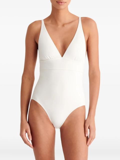 ERES Larcin V-neck swimsuit - White