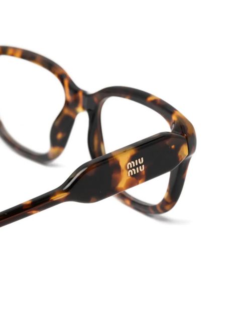 Miu Miu Eyewear tortoiseshell-pattern glasses - Brown