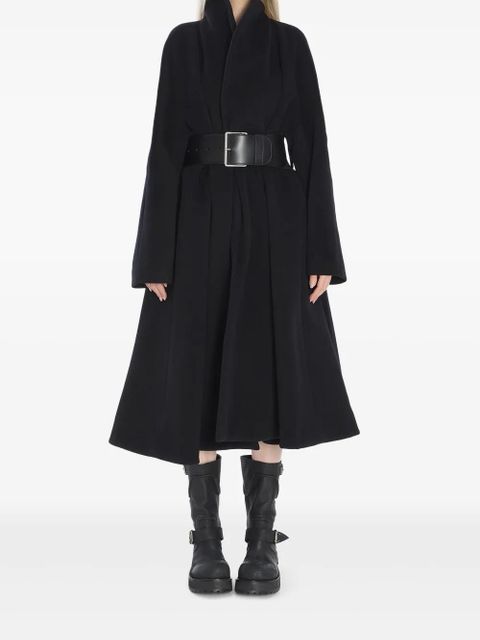 Balenciaga leather-belt wrap coat - Black - zdjęcie produktu nr 1