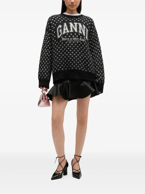 GANNI polka-dot logo sweater - Black - zdjęcie produktu nr 2