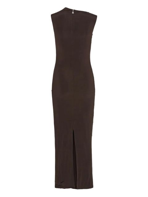 ROTATE BIRGER CHRISTENSEN ruched midi dress - Brown
