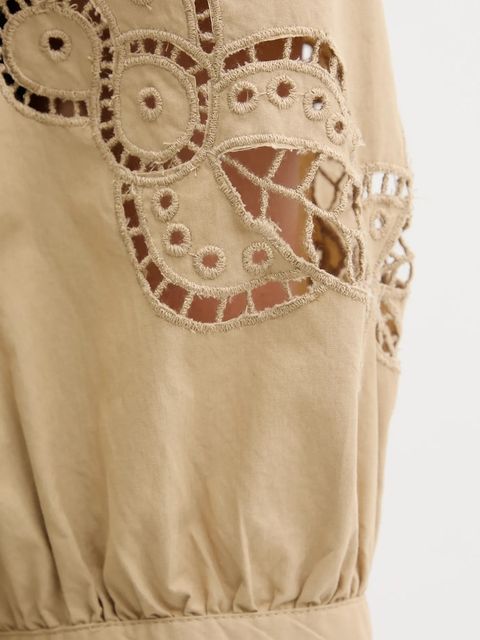 Dkny sukienka bawełniana kolor zielony midi rozkloszowana P5DB0B48