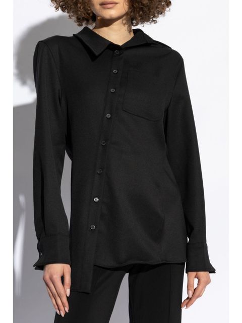 Jacquemus asymmetric long-sleeve shirt - Black