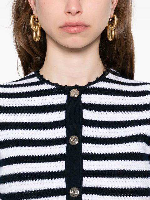 Maje cropped crochet cardigan - White