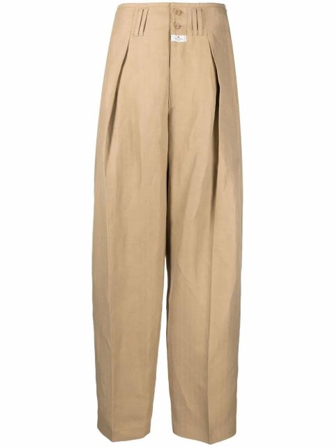 ETRO wide-leg tailored trousers - Brown - zdjęcie produktu nr 1
