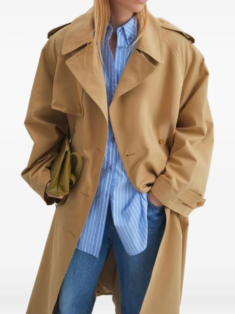 The Frankie Shop buttoned belted coat - Neutrals