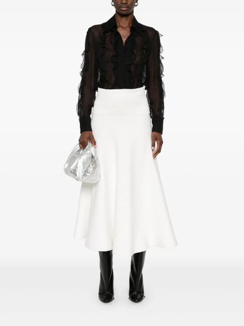 Valentino Garavani floral-embroidered blouse - Black - zdjęcie produktu nr 2