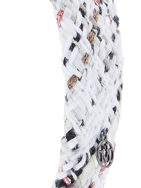 Maison Michel Eve logo-plaque tweed head band - White - zdjęcie produktu nr 2