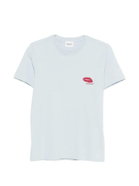 MARANT ÉTOILE lip motif T-shirt - Blue - zdjęcie produktu nr 1