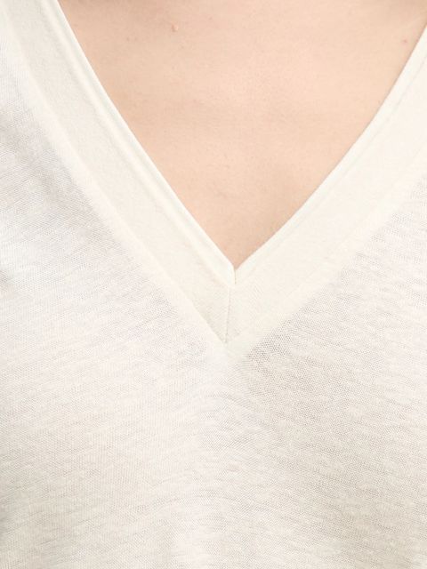 BOSS t-shirt z domieszką lnu