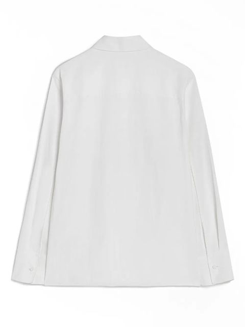 Jil Sander pleated long sleeves shirt - White