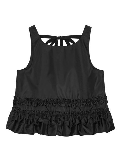 GANNI ruffled top - Black - zdjęcie produktu nr 1