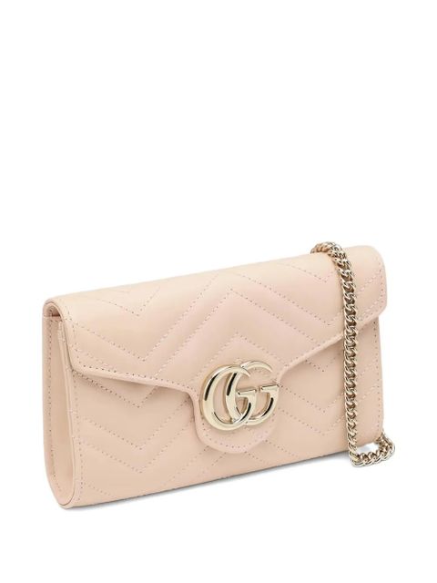 Gucci mini chevron-quilted signature Double G shoulder bag - Pink - zdjęcie produktu nr 2