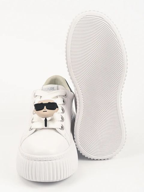 Karl Lagerfeld sneakersy skórzane KREEPER LO kolor biały KL42336T