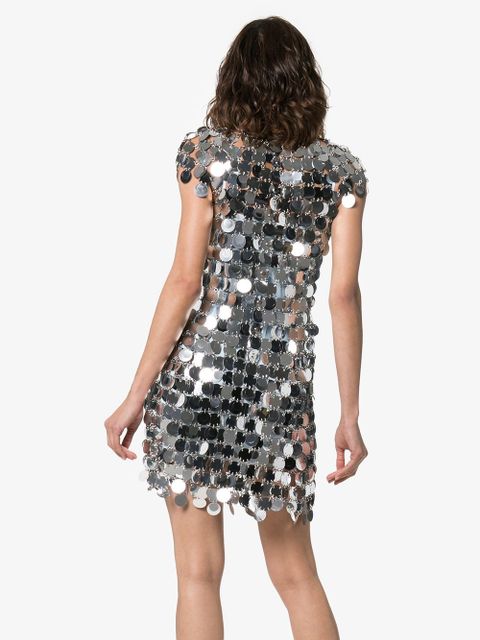 Rabanne sequin chain-disc mini dress - Metallic - zdjęcie produktu nr 2