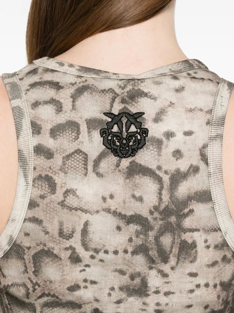 PINKO snakeskin-print tank top - Neutrals