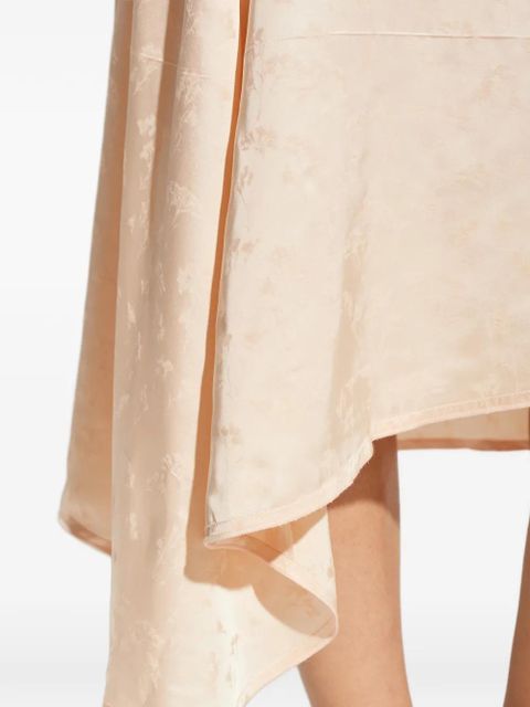 Victoria Beckham asymmetric midi skirt - Neutrals
