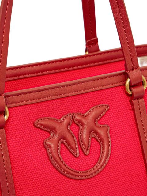 PINKO medium Shopper logo-plaque tote bag - Red